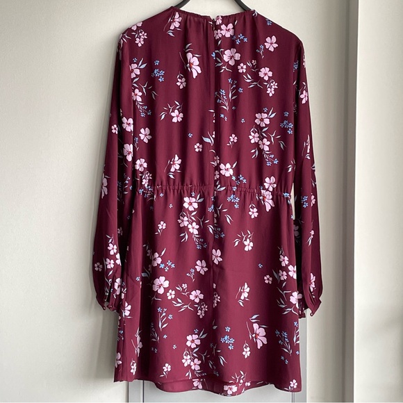 NWT ARITZIA SUNDAY BEST Poppins Wilde/ Carolina Blue Floral Long Sleeve Dress - Picture 5 of 11